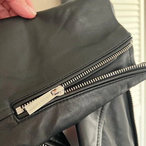 Michael Kors Leather Moto Jacket - Picture 6 of 10